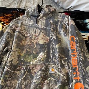 Carhartt Camo and Orange Logo Sweatshirt
